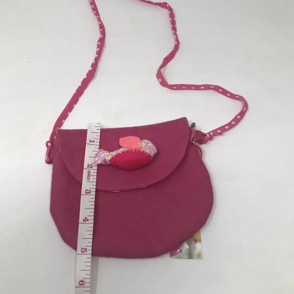 Everbloom Studio Girls Pink Felt Birdie Purse NEW